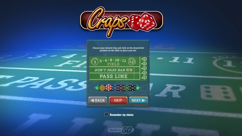 Craps slot screen 4
