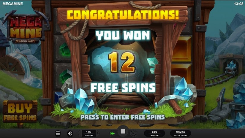 Mega Mine slot screen 4