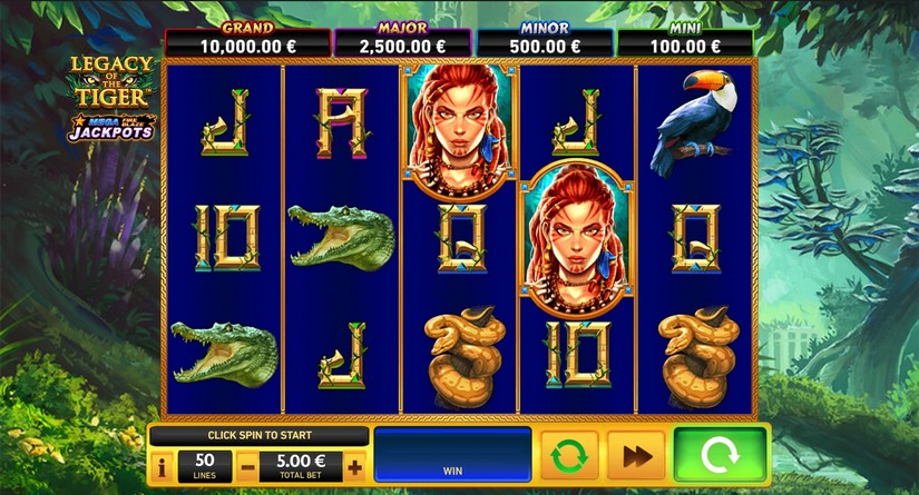 Legacy of the Tiger Mega Fire Blaze Jackpots slot screen 4