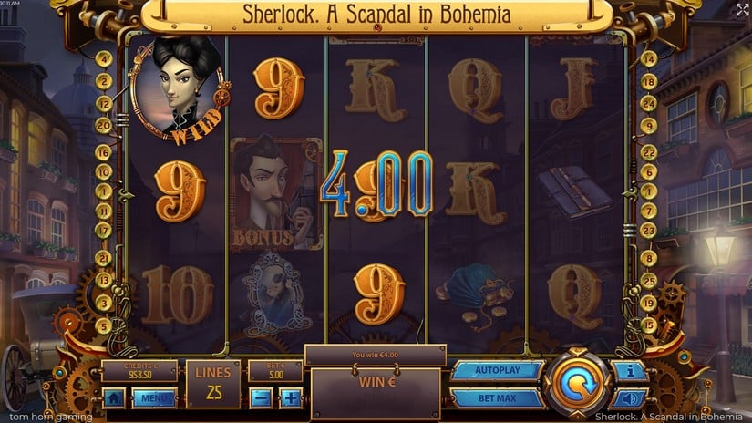Sherlock, a Scandal of Bohemia slot screen 2