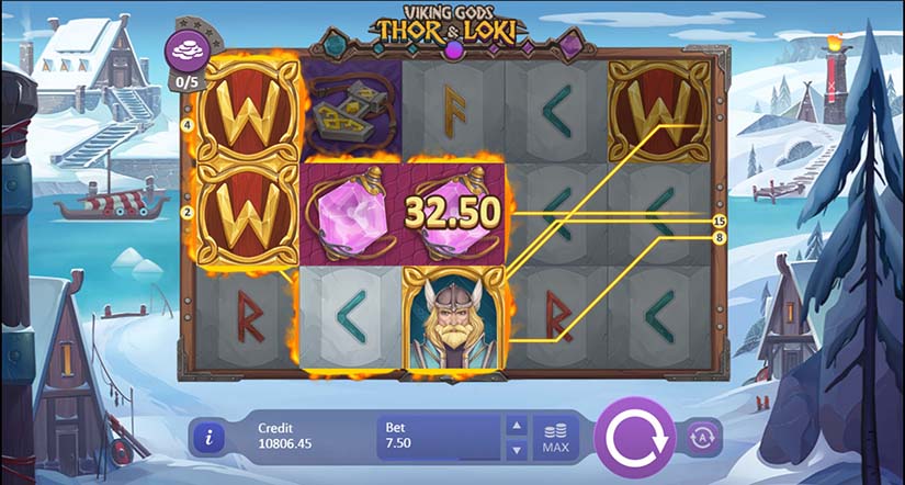 Viking Gods: Thor and Loki slot screen 2