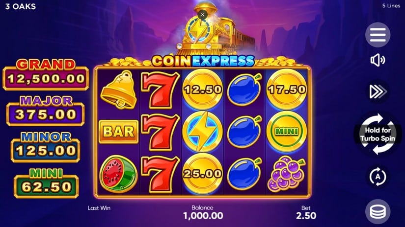Coin Express slot screen 1