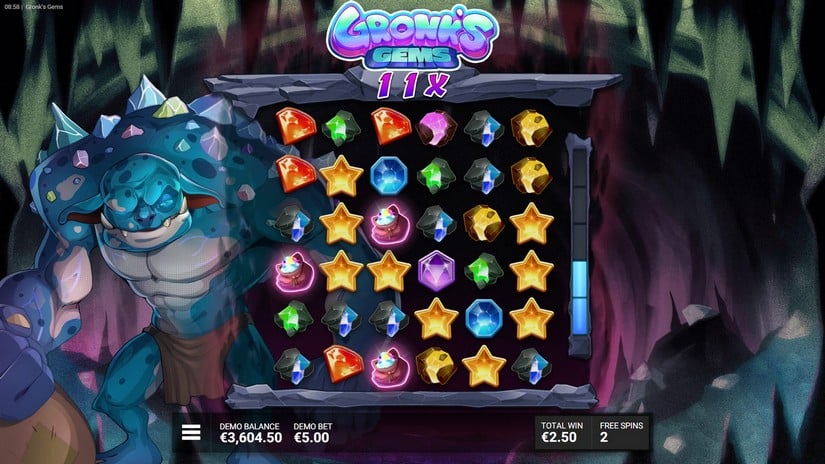 Gronk’s Gems slot screen 9