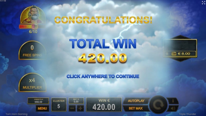 Triple Thunder slot screen 7