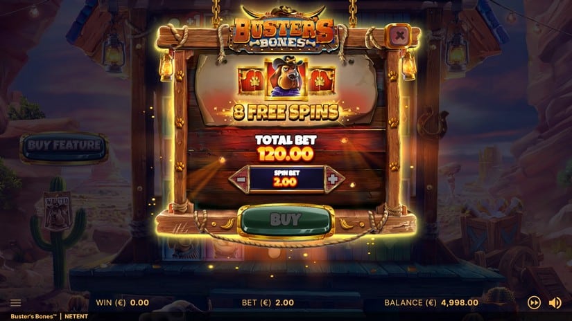 Buster’s Bones slot screen 2