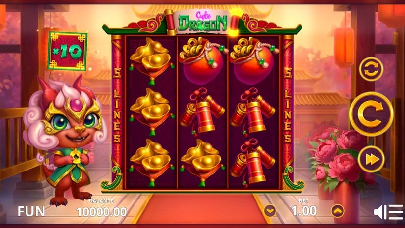 Cute Dragon slot screen 1