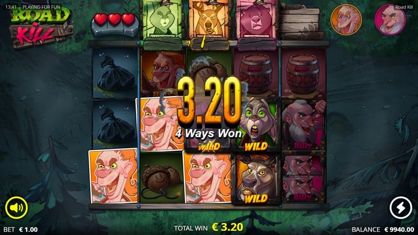 Roadkill slot screen 3