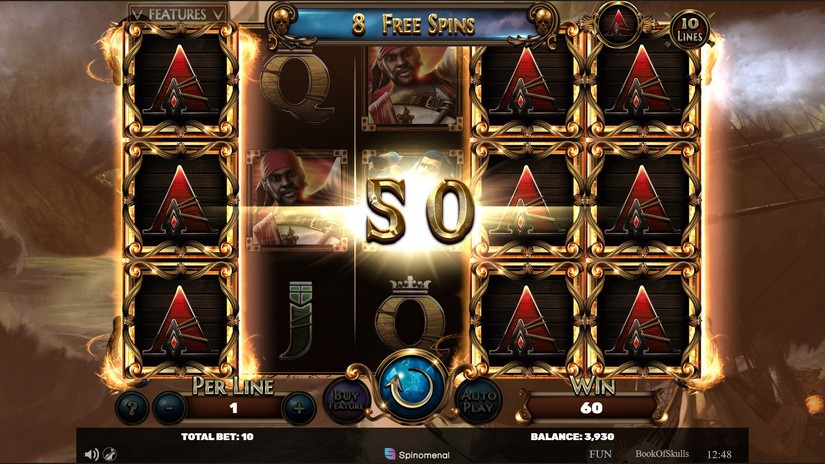 Book of Skulls slot screen 5