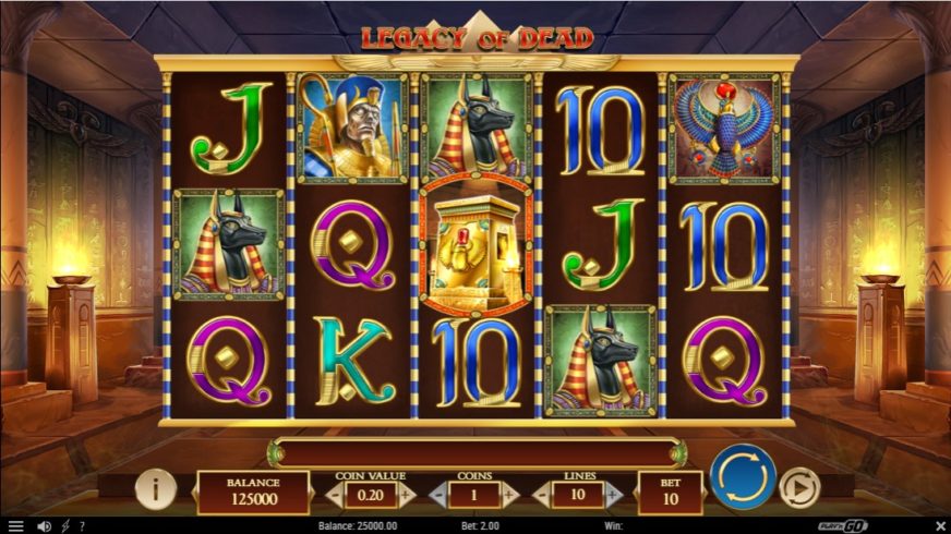 Legacy of Dead slot screen 1