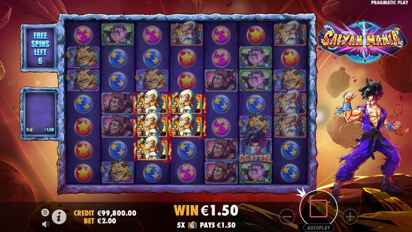 Saiyan Mania slot screen 4