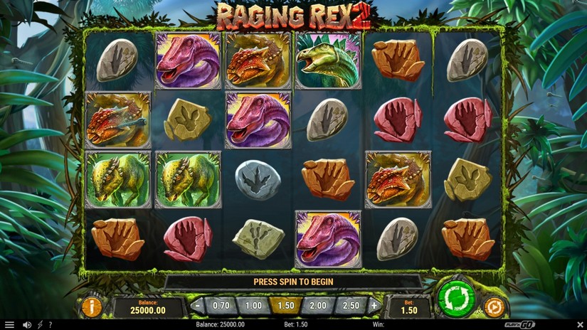 Raging Rex 2 slot screen 1