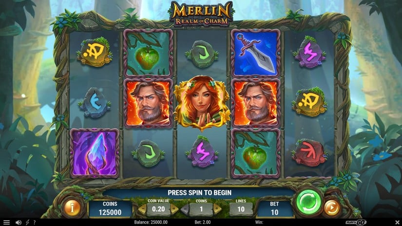 Merlin Realm of Charm slot screen 1