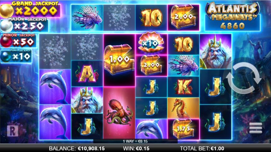 Atlantis Megaways slot screen 2