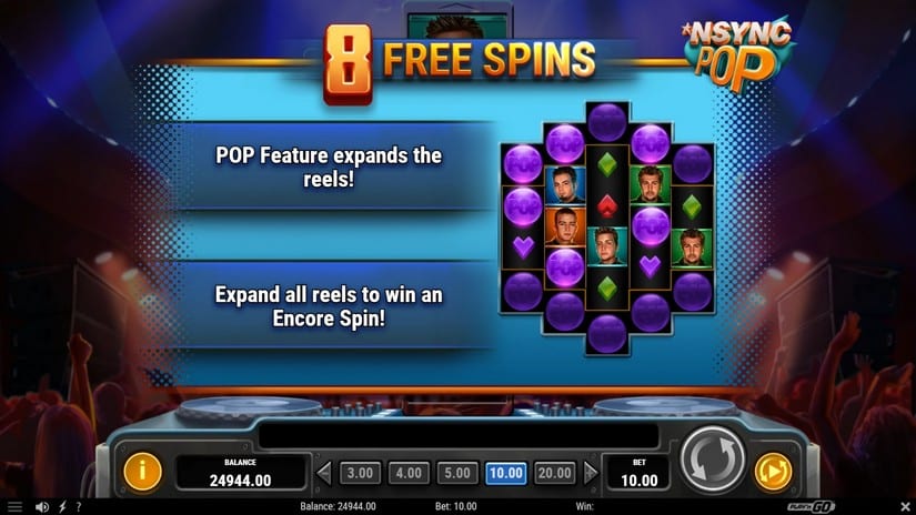 NSYNC Pop slot screen 3