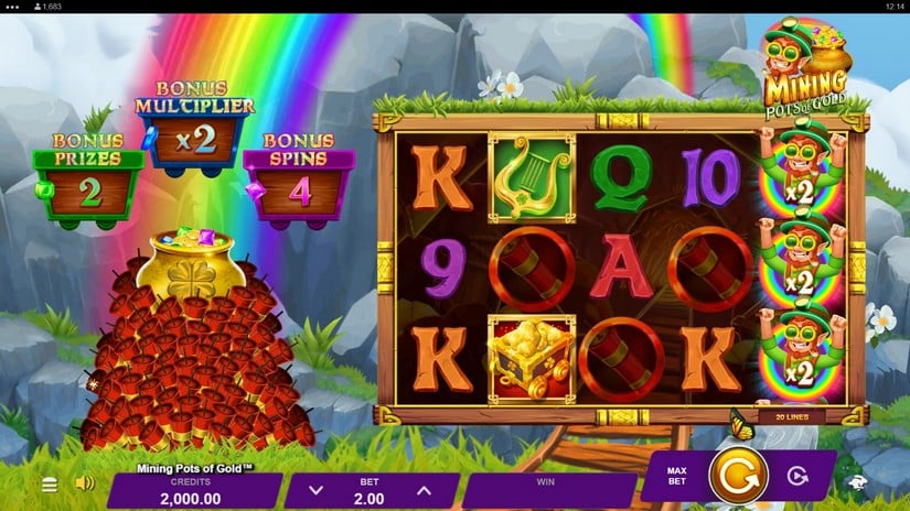 Mining Pots of Gold slot screen 1
