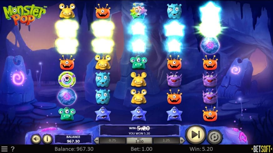 Monster Pop slot screen 2