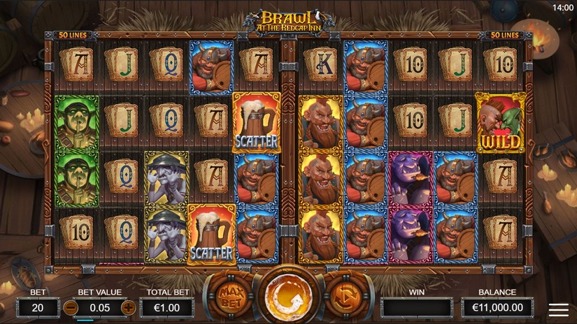 Brawl At The Red Cap Inn slot screen 2
