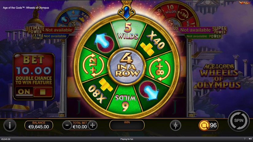 Age of the Gods Wheels of Olympus slot screen 4