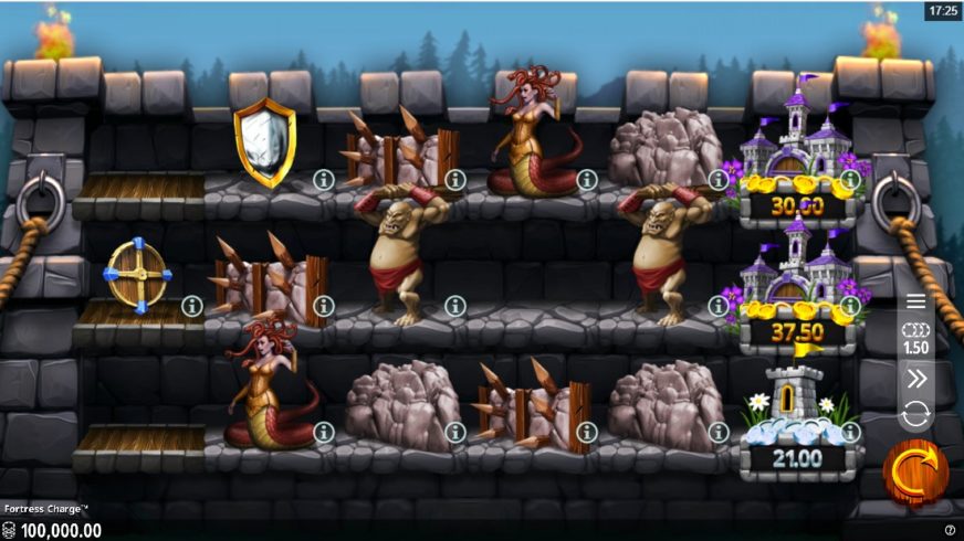 Fortress Charge slot screen 1