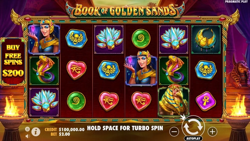 Book of Golden Sands slot screen 1