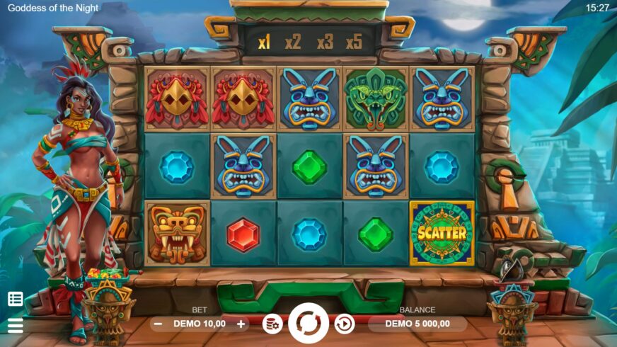 Goddess of the Night slot screen 1