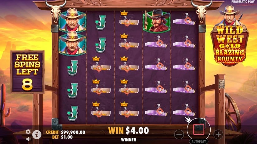Wild West Gold Blazing Bounty slot screen 4