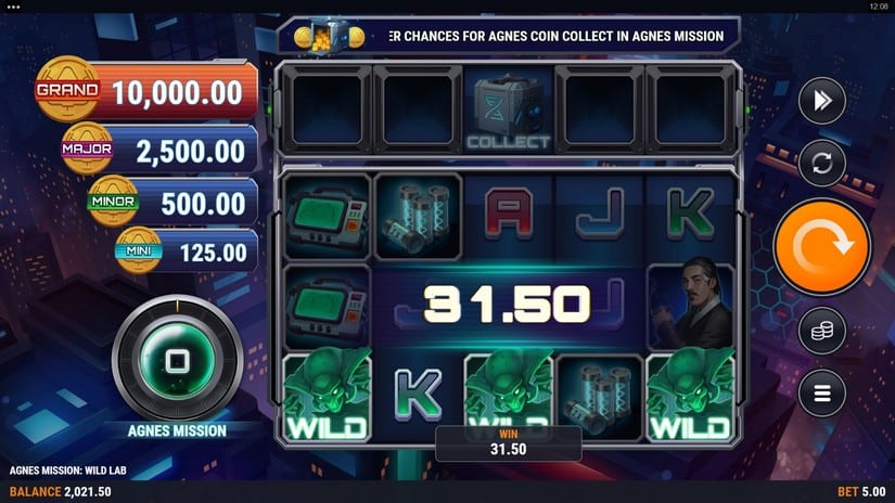 Agnes Mission: Wild Lab slot screen 2