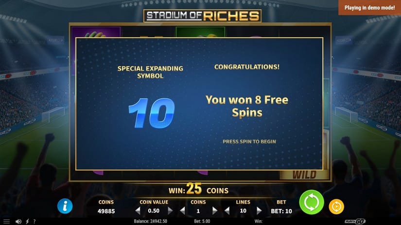 Stadium of Riches slot screen 4