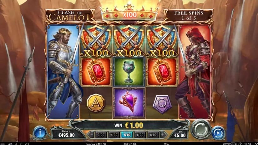 Clash of Camelot slot screen 3