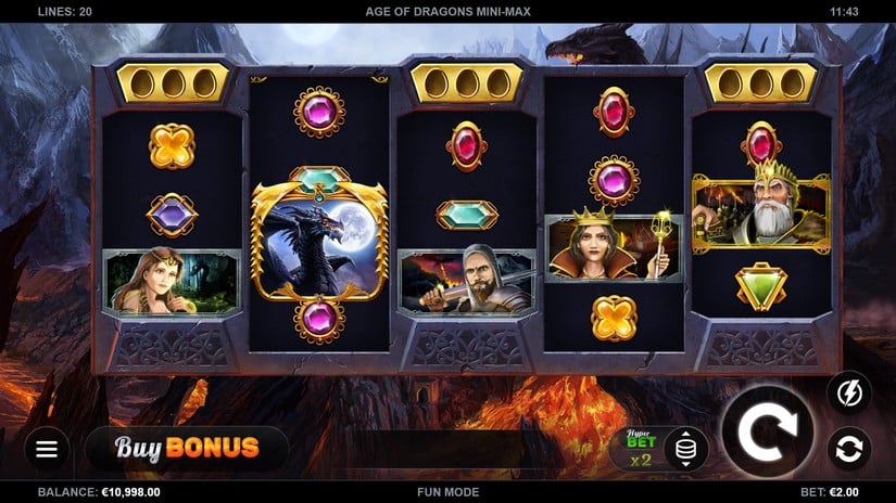 Age of Dragons Mini Max slot screen 1
