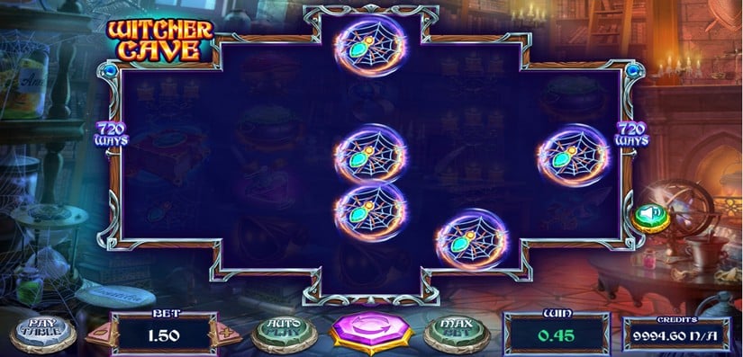 Witcher Cave slot screen 3