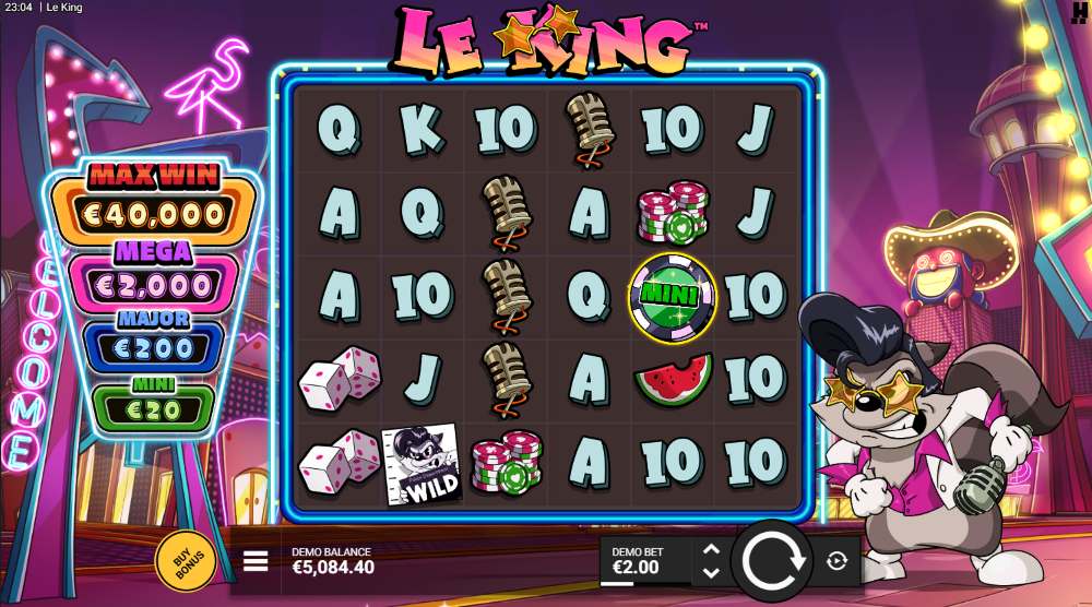 Le King slot features