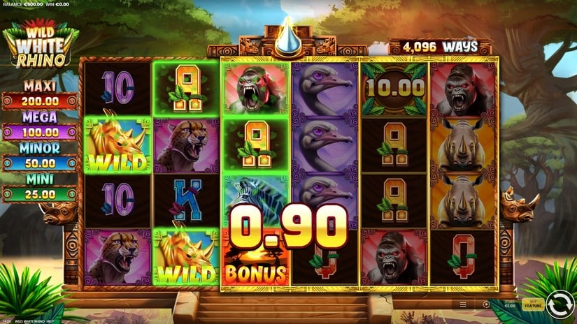 Wild White Rhino slot screen 4