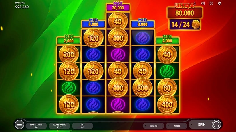 Burning Coin 40 slot screen 5