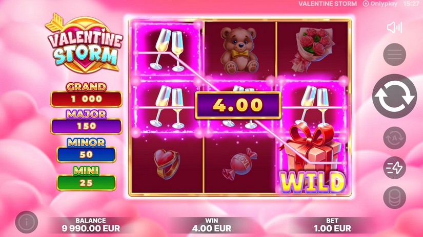 Valentine Storm slot screen 5