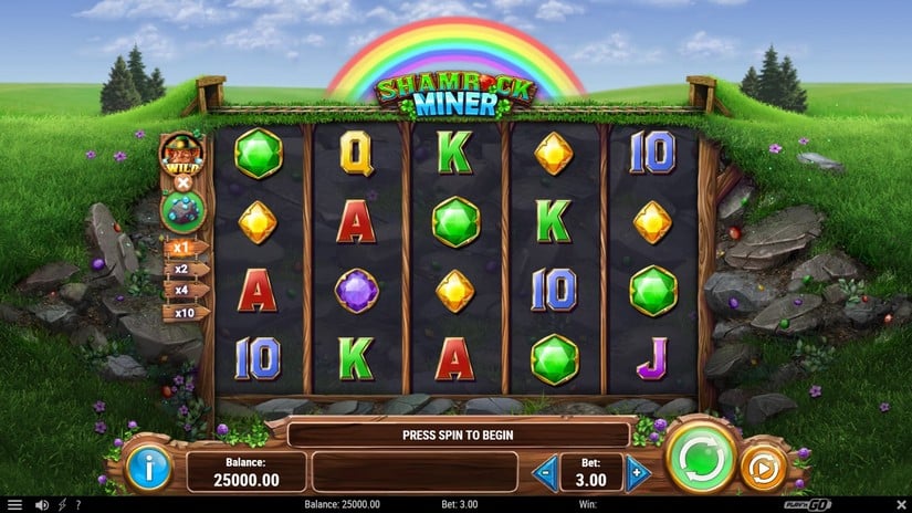 Shamrock Miner slot screen 1
