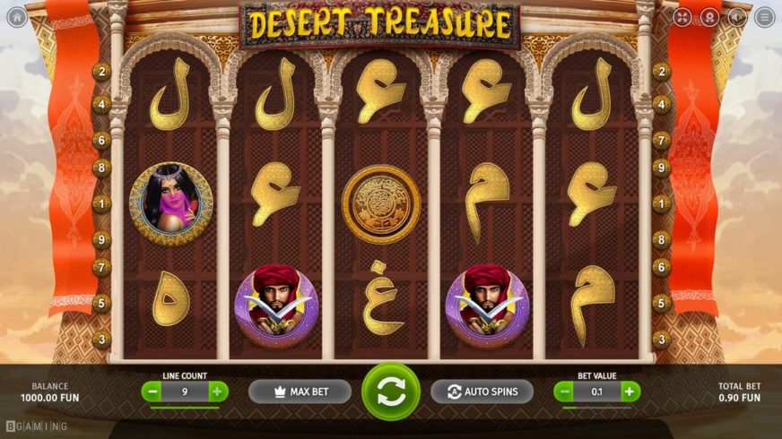 Desert Treasure slot screen 1