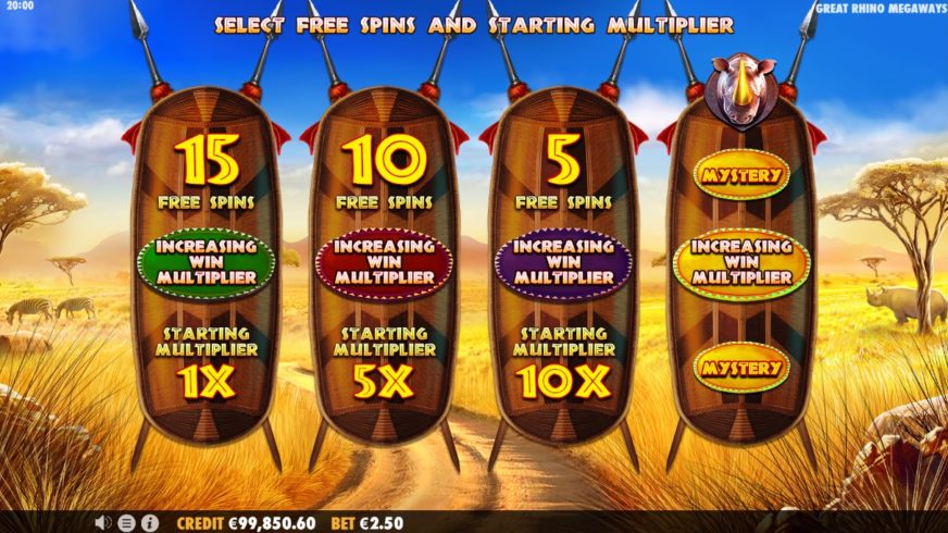 Great Rhino Megaways slot screen 2