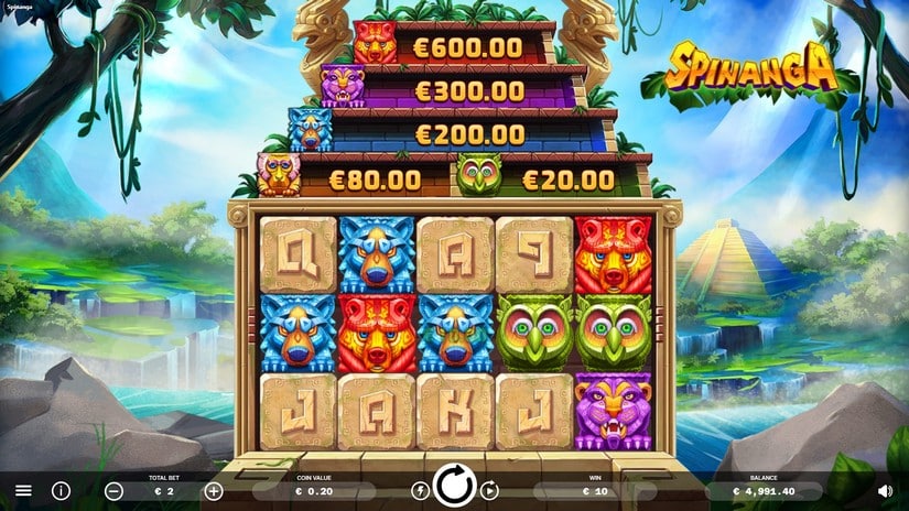 Spinanga slot screen 3
