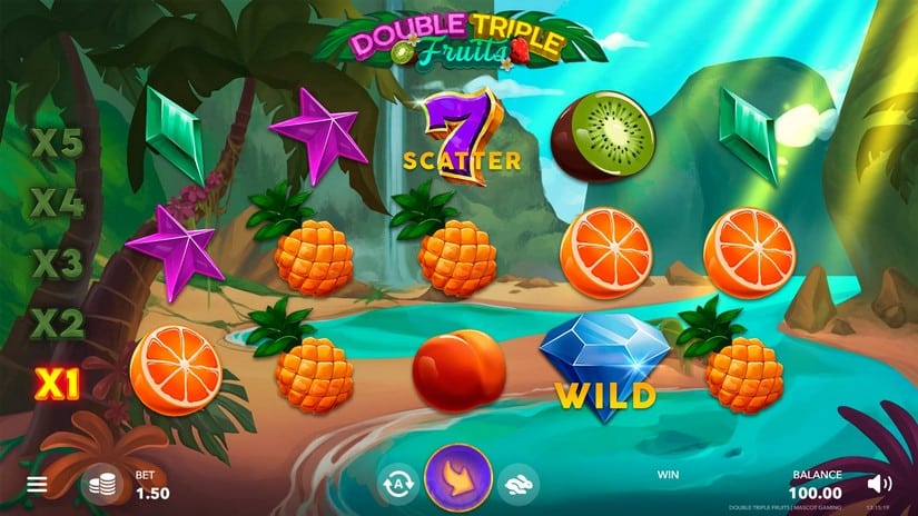 Double Triple Fruit slot screen 1