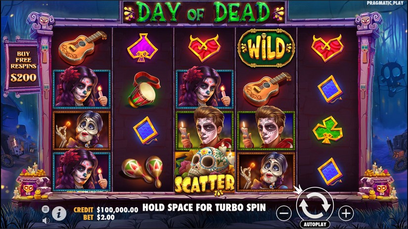 Day of Dead slot screen 1