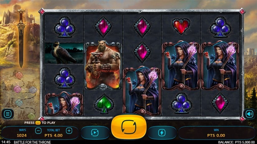 Battle for the Throne slot screen 1