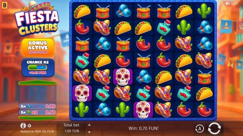 Fiesta Clusters slot screen 2