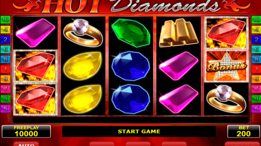 Hot Diamonds slot screen 1