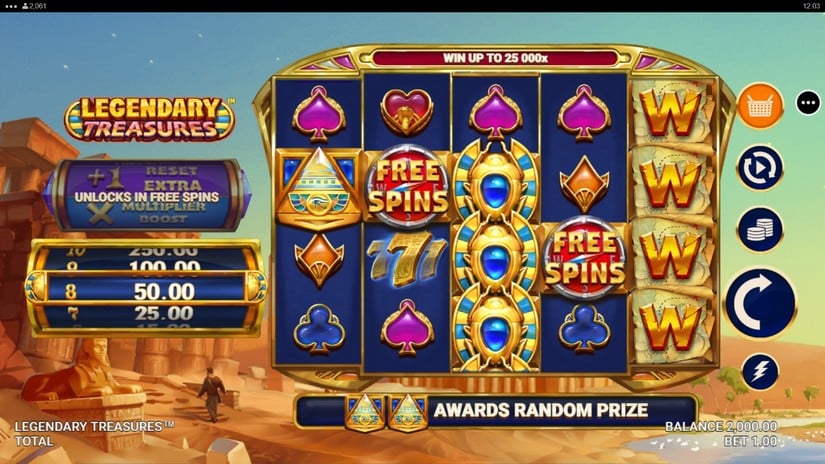Legendary Treasures slot screen 1