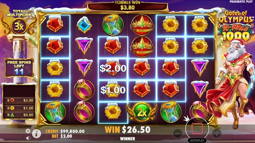 Gates of Olympus Xmas 1000 slot screen 6
