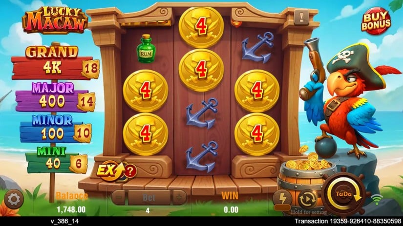 Lucky Macaw slot screen 2