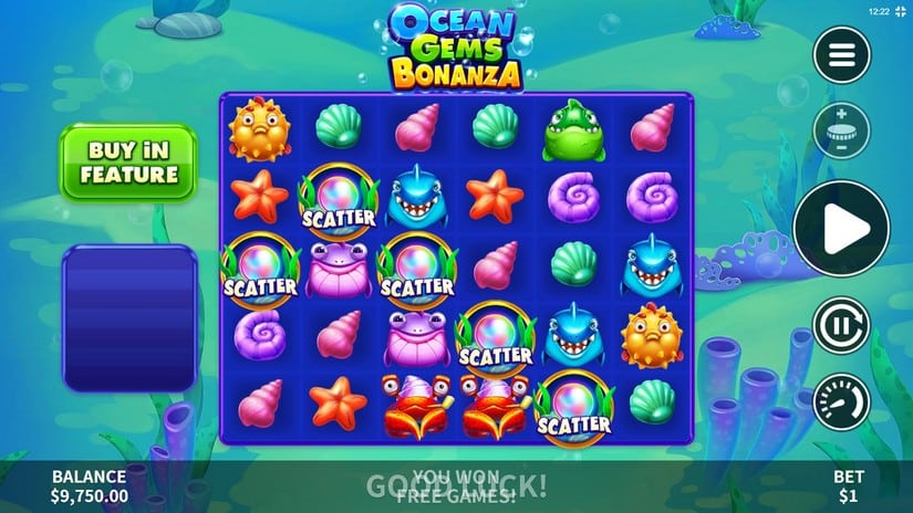 Ocean Gems Bonanza slot screen 2