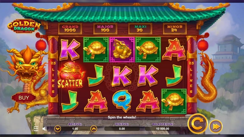 Golden Dragon slot screen 1