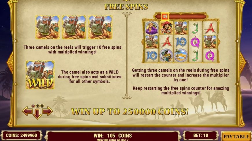 Golden Caravan slot screen 2